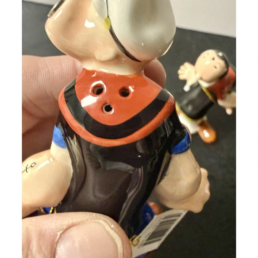 Popeye & Olive Oyl Kissing Magnetic Ceramic Salt & Pepper Shakers Westland 2010P